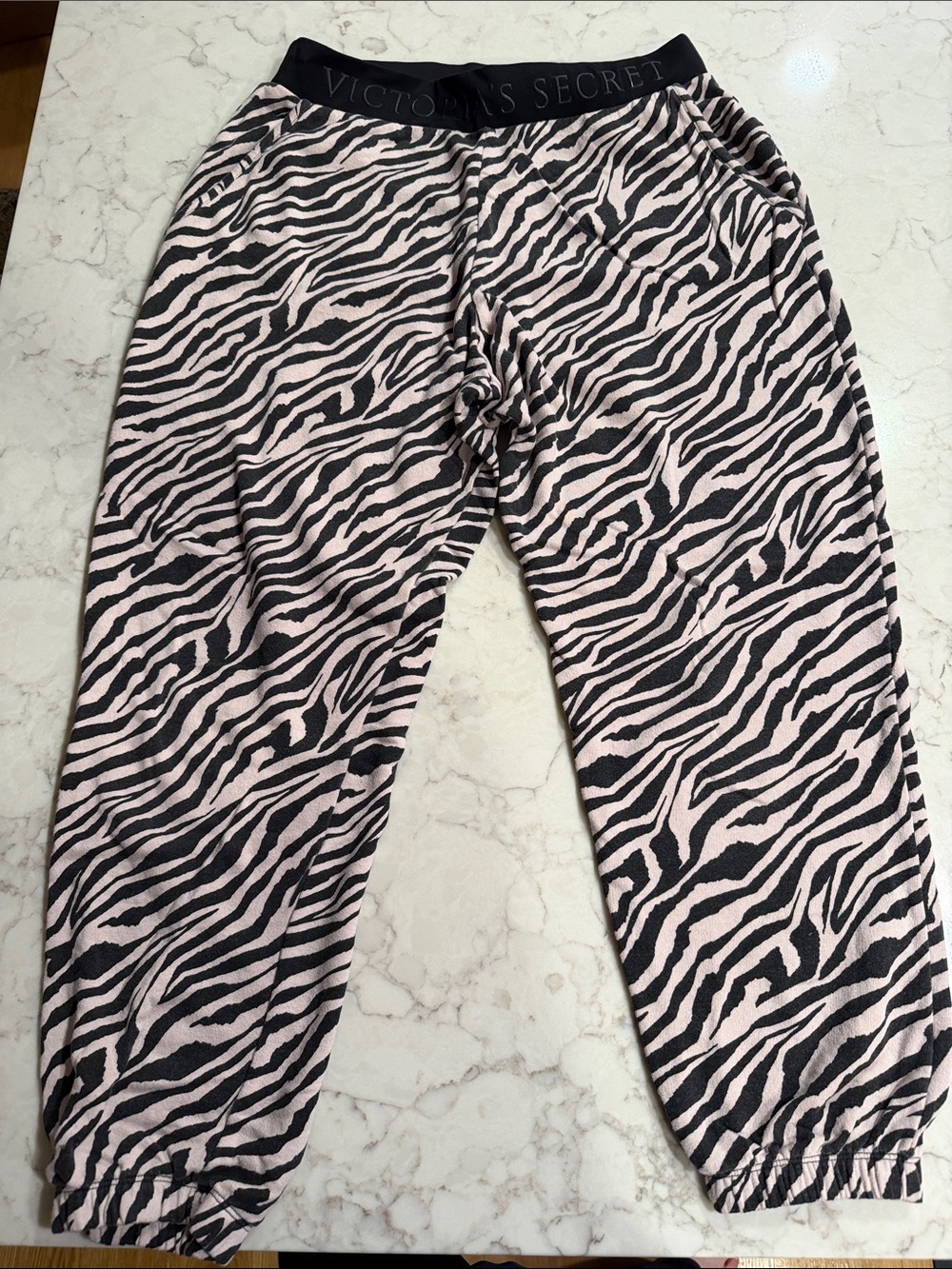 Victoria's Secret Pink & Black Zebra-Print Kids Joggers